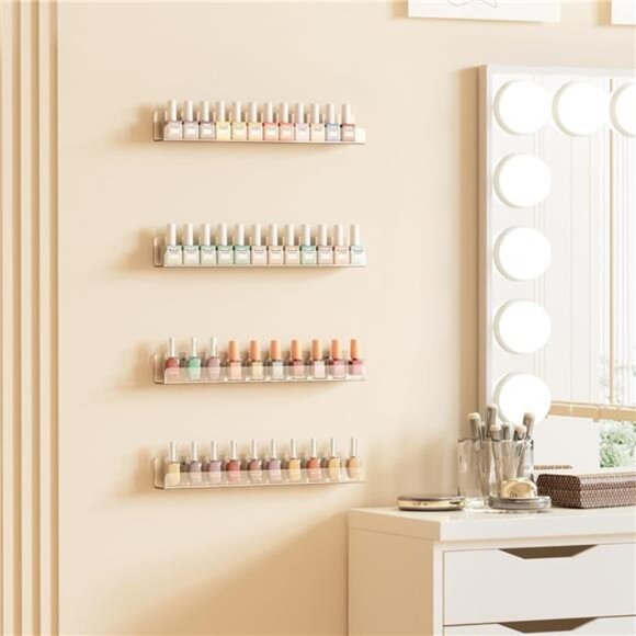 6 Pack Clear Acrylic Shelves, 12" Nursery Bookshelves, Small Floating Bookshelf - Picture 4 of 8